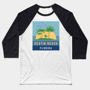 Destin Beach Florida Sunset Baseball T-Shirt